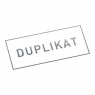 DUPLIKAT | Stempel, selbstfärbend, Lagerstempel, 38 x 14 mm